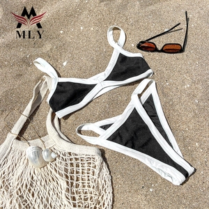 Alta Qualidade Design Personalizado Plus Size 2-Piece Maiô Seamless Triângulo Bra Swimwear com Curto - Product Image 5