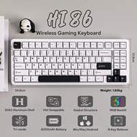 Clavier mécanique en aluminium Leobog Hi86, disposition 86 touches, sans fil tri-mode, amortissement sonore interne à cinq couches, grande autonomie de la batterie