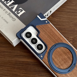 เคสแม่เหล็กติดหลังไม้วอลนัทแบบกำหนดเองสำหรับ Samsung Z Fold 8 7 Ultra พร้อม 360 องศา °   โครงอะลูมิเนียมอัลลอยด์แบบตั้งได้ พร้อมฝาครอบกันกระแทก - Product Image 5
