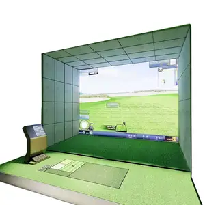 3D מלא מקורה גולף סימולטור עם אינפרא אדום הקרנת סימולטור עבור גולף משחק/תחרות מסך גולף סימולטור