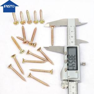 Din7505 Vàng kẽm mạ ván vít <span class=keywords><strong>c1022a</strong></span> phẳng đầu Tự Khai thác cho ván gỗ vít - Product Image 3