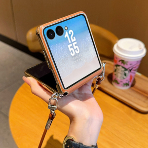Funda Plegable para Teléfono con Marco Electrochapado y Correa Cruzada Acolchada para Samsung <span class=keywords><strong>Z</strong></span> Flip 8, Xiaomi, <span class=keywords><strong>Moto</strong></span> Razr, Serie Motorola - Product Image 3