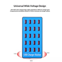 Multiprise USB 10-20 ports pour téléphones et tablettes, chargeur 100W de qualité studio, emballé en plastique, compatible mondial