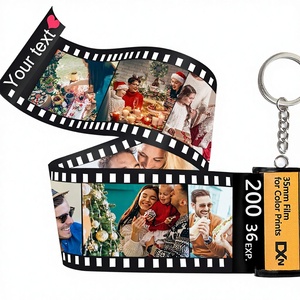 <span class=keywords><strong>Porte</strong></span>-clés personnalisé GIFTSDIY en forme de bobine de <span class=keywords><strong>pellicule</strong></span> <span class=keywords><strong>photo</strong></span> avec album et motif de bande de <span class=keywords><strong>pellicule</strong></span> - Product Image 1