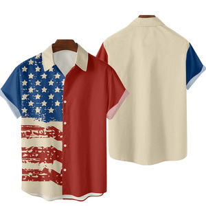 Nuoxin Custom 2024 America Camiseta barata de EE. UU. Hombres americanos Us Polo Shirt Bandera americana para camiseta - Product Image 6