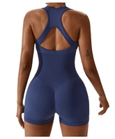 Combinaisons de sport personnalisées en gros, une pièce, dos élégant, pour le yoga, sans coutures, haute performance