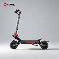 YUME Raptor2 250W Dual-Motor-Roller mit 11-Zoll-Straßen- und Geländereifen, Faltbarer Langstrecken-Elektroroller für Erwachsene