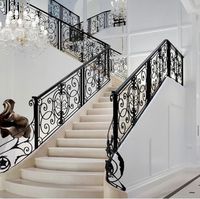 Rampe d'escalier moderne en fer forgé, balustrade sur mesure en fer forgé pour escalier en colimaçon, clôture de balcon, fournisseur, peignable