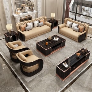 Canapé sectionnel contemporain rembourré en cuir artificiel avec coussin en mousse, style victorien pour salon - Product Image 3