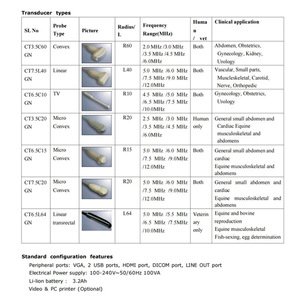 Appareil d'échographie numérique complet P20 avec écran LCD de 12 pouces et PW pour diagnostic vétérinaire - Product Image 3