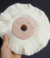 Roue de polissage pour semelles en plastique/ston avec chiffon blanc et cire pour machine à polir les chaussures en cuir