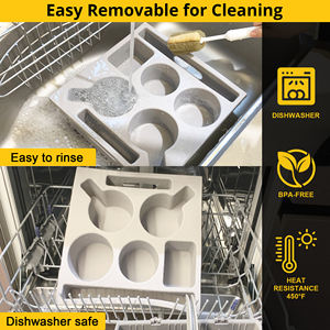 Porte-boissons en silicone Organisateur Canapé Bar <span class=keywords><strong>Snack</strong></span> Console Table Tasse Boîte Caddy Buddy Plateau Alimentaire Usage Domestique Meubles En Bois - Product Image 6