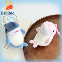 En gros, mini porte-clés en peluche de 4 pouces, animaux marins (requin, baleine), breloque de sac, en stock pour machine à griffes