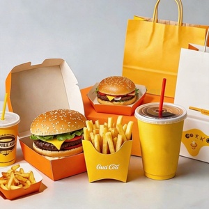 Envases Desechables para Comida Rápida para Llevar, Cajas de Papel para Papas Fritas, Pollo Frito y Hamburguesas - Product Image 2