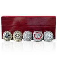 Juego de Anillos de Campeones de Hockey de los Chicago Blackhawks 2010, 2013 y 2015, Joyería Plateada de Moda Hecha de Aleación de Zinc para Fiestas y Regalos