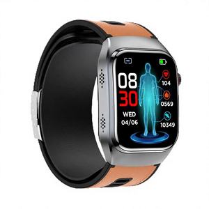 <span class=keywords><strong>Montre</strong></span> connectée carrée S100, moniteur de pression artérielle, ECG, SpO2, écran AMOLED 2,06 pouces, gel de silice, appels Bluetooth, plus de 10 modes sportifs, étanche - Product Image 1