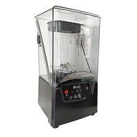 Machine à smoothies professionnelle pour les salons de thé, avec double commande à bouton-poussoir à 4 lames, machine automatique à glace pilée et à slush