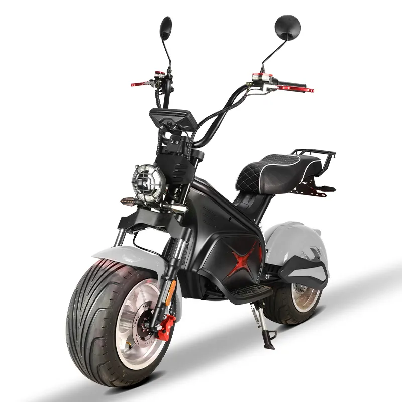 HJ-X17 citycoco電動バイクファット3輪オフロードダブルシートとてもクールなバイク盗難防止LEDディスプレイ