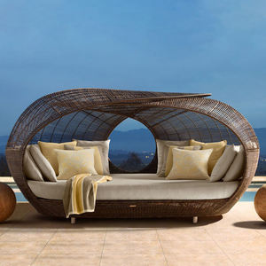 Tutte le stagioni moderno Rattan vimini Daybed Patio esterno spiaggia Hotel giardino grande formato <span class=keywords><strong>lettino</strong></span> <span class=keywords><strong>prendisole</strong></span> - Product Image 1