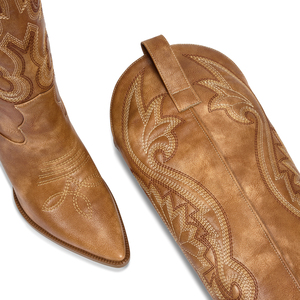 WETKISS <span class=keywords><strong>Bottes</strong></span> longues à talons épais et bon marché pour femmes <span class=keywords><strong>Bottes</strong></span> de cowgirl brodées au dessus du genou <span class=keywords><strong>Bottes</strong></span> de <span class=keywords><strong>cowboy</strong></span> <span class=keywords><strong>marron</strong></span> occidental - Product Image 5