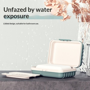 Jabonera de Baño al por Mayor con Tapa, Caja de Plástico para el Hogar que Mantiene Seco, Esenciales de Viaje - Product Image 6