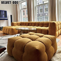 Nouveauté Canapé modulaire capitonné en velours tendance et luxueux - Confort ergonomique durable pour le salon Meubles de maison
