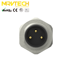Conector de Comunicación de Datos Hembra IEC FSAM3R-L, IP67, 60V, 4A, Carcasa de Zinc Fundido Niquelado - Product Image 4