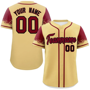 Maillot de baseball personnalisé avec effet éclaboussures de peinture : Chemise à boutons personnalisée pour équipe - Product Image 4