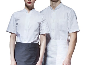 Personnalisé Hôtel Restaurant Café Gâteau Serveur Serveuse À Manches Longues À Manches Courtes Uniforme Chemise Personnel D'attente Chemise pour Unisexe - Product Image 6