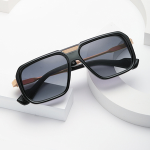 Lunettes <span class=keywords><strong>de</strong></span> <span class=keywords><strong>soleil</strong></span> tendance surdimensionnées rétro <span class=keywords><strong>de</strong></span> pilote, avec logo personnalisé, pour le cyclisme, la conduite et le sport, protection UV400, pour hommes et femmes - Product Image 2