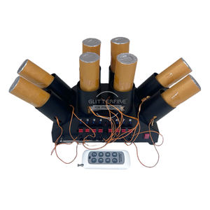 GLITTERFIRE ELT08R مروحة حديدية على شكل مروحة تحكم عن بعد بجهاز تحكم عن بعد نظام إطلاق الألعاب النارية 8 طلقات لحفل الزفاف العام الجديد عيد الميلاد - Product Image 5