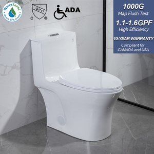 WC Tradizionale Americano ADA, Toilette in Ceramica Personalizzata, Comoda Allungata in Porcellana, WC Monoblocco Sifonico per Villa - Product Image 1