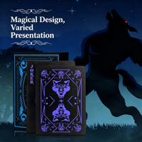 Cartes à jouer Wolf, matériau de haute qualité, imperméable et résistant aux taches, tissu lavable, peut être utilisé pour le poker et les tours de magie