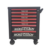 Chariot à outils professionnel en acier à 7 tiroirs verrouillables avec roulettes, personnalisable OEM, capacité de charge de 150 kg, design moderne pour