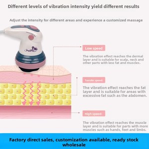 Masseur vibrant multifonctionnel brûle-graisse avec contrôle manuel filaire, alimentation USB, pour usage domestique, massage corporel complet, santé et beauté - Product Image 2