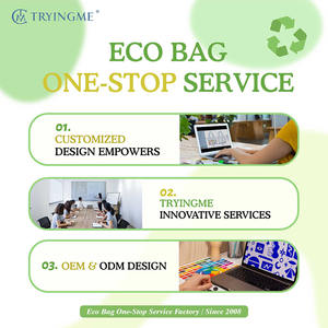 กระเป๋าผ้าแคนวาสธรรมดาแบบรีไซเคิลพิมพ์โลโก้ตามสั่ง - Product Image 5