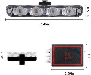 Luces estroboscópicas de emergencia para coche, luces de Flash de advertencia para camión, DRL, Control remoto inalámbrico, 12V - Product Image 3