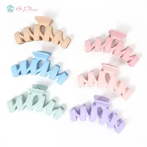 2023 new design stock big hair claw clips colorful women large plastic hair claws