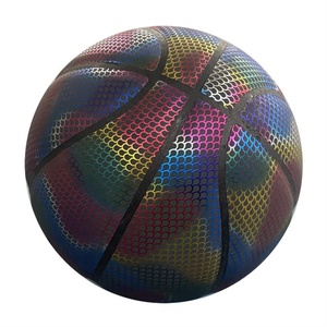 Aolan Custom Fluorescent Basketball Hygroscopic &amp; <strong>Reflective</strong> Outdoor Use Luminescent PU Fluorescent <strong>Ball</strong> - Product Image 4