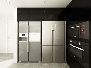 Ensemble de placards complets sur mesure en PVC/lacquer, placards de cuisine modernes en vinyle, petits, provenant d'un fournisseur du Guangdong - Product Image 4