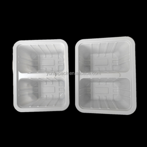 Vassoio per Alimenti in Plastica PP a 2 Scomparti, Forma Rettangolare, Pronto per la Consegna, Ideale per Hamburger - Product Image 5