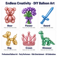 Ballons longs magiques Feile en gros 260 pour animaux en ballons, modélisation assortie, fournitures de décoration de fête OEM/ODM