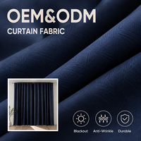 Tissu de rideau pour chambre d'hôtel ColorTex OEM ODM 100% polyester tissé uni couleur unie occultant à 99% isolant thermique