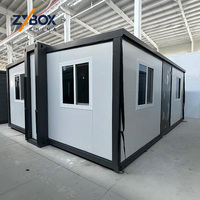 ZYBOX Maison conteneur portable, économique, extensible, préfabriquée, modulaire et pliable avec salle de bain pour unités d'habitation aux États-Unis et en Australie