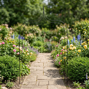 Arches de treillis de jardin et portail d'allée au design traditionnel, en métal thermolaqué, moderne et élégant, fabriqué en Inde - Product Image 3