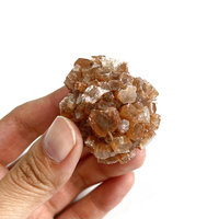 Spesimen Mineral Mentah Kluster Batu Oranye Kristal Alami Kualitas Tinggi untuk Dekorasi