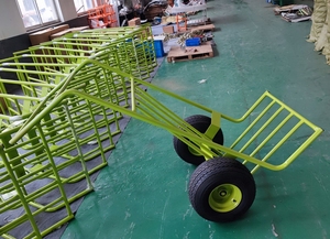 Heavy Duty Agricultural Landscape Truck Trolley 500kg Capacity 18"x8.50-8 Two <strong>Big</strong> <strong>Wheels</strong> Customizable Rubber Platform OEM - Product Image 5