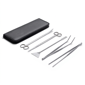 Aquarium Aquascaping Tool Kit Best Quality Surgical Grade Stainless Steel 3-Piece Pouch Set 500mL Tank Aquatic Live Plants - Product Image 1