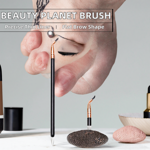 Pincel Delineador de Ojos Redondo, Pelo Sintético Suave, Mango de Madera, Marca Privada, Herramienta Cosmética para Maquillaje de Ojos - Product Image 2