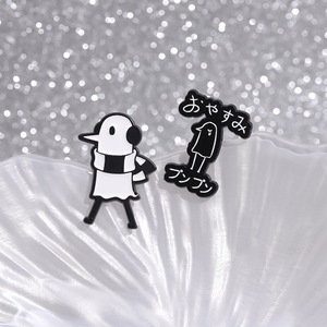 Pins de esmalte personalizados de dibujos animados Oyasumi <span class=keywords><strong>Punpun</strong></span>, insignias de animales y pájaros adorables, regalos para mochilas y solapas, broche <span class=keywords><strong>Goodnight</strong></span> Punk - Product Image 3